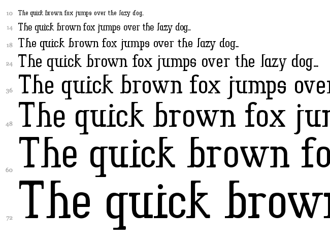 Tower Print font waterfall